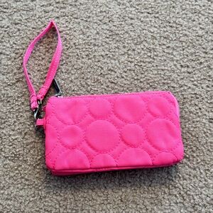 Thirty-One Pink Quilted Wristlet